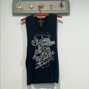 Harry Potter, I solemnly swear, Black Graphic muscle tee women’s small